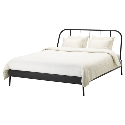 KOPARDAL/LÖNSET çift kişilik karyola gri 140x200 cm IKEA Yatak Odaları