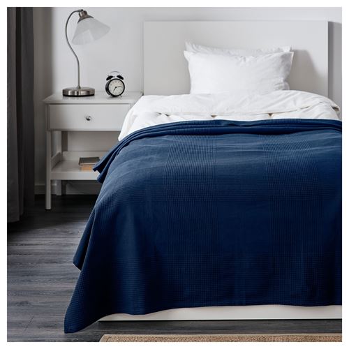 INDIRA tek kişilik yatak örtüsü mavi 150x250 cm IKEA Ev Tekstili