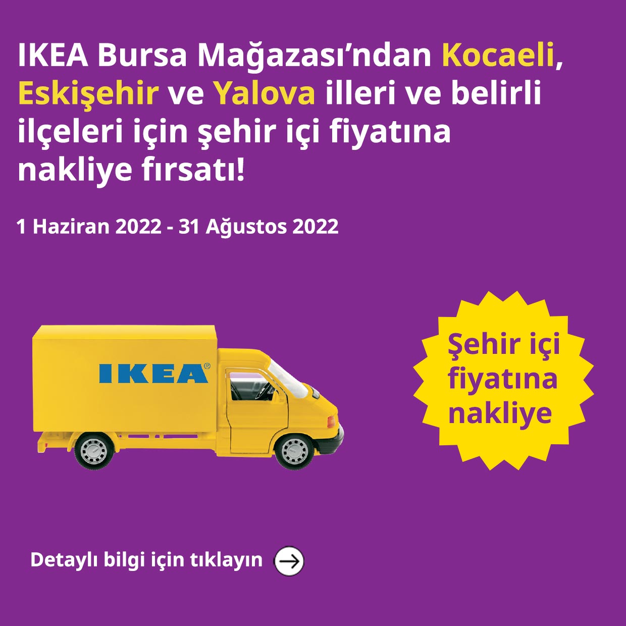 Bursa Mağaza Kocaeli, Eskişehir ve Yalova Nakliye Kampanyası
