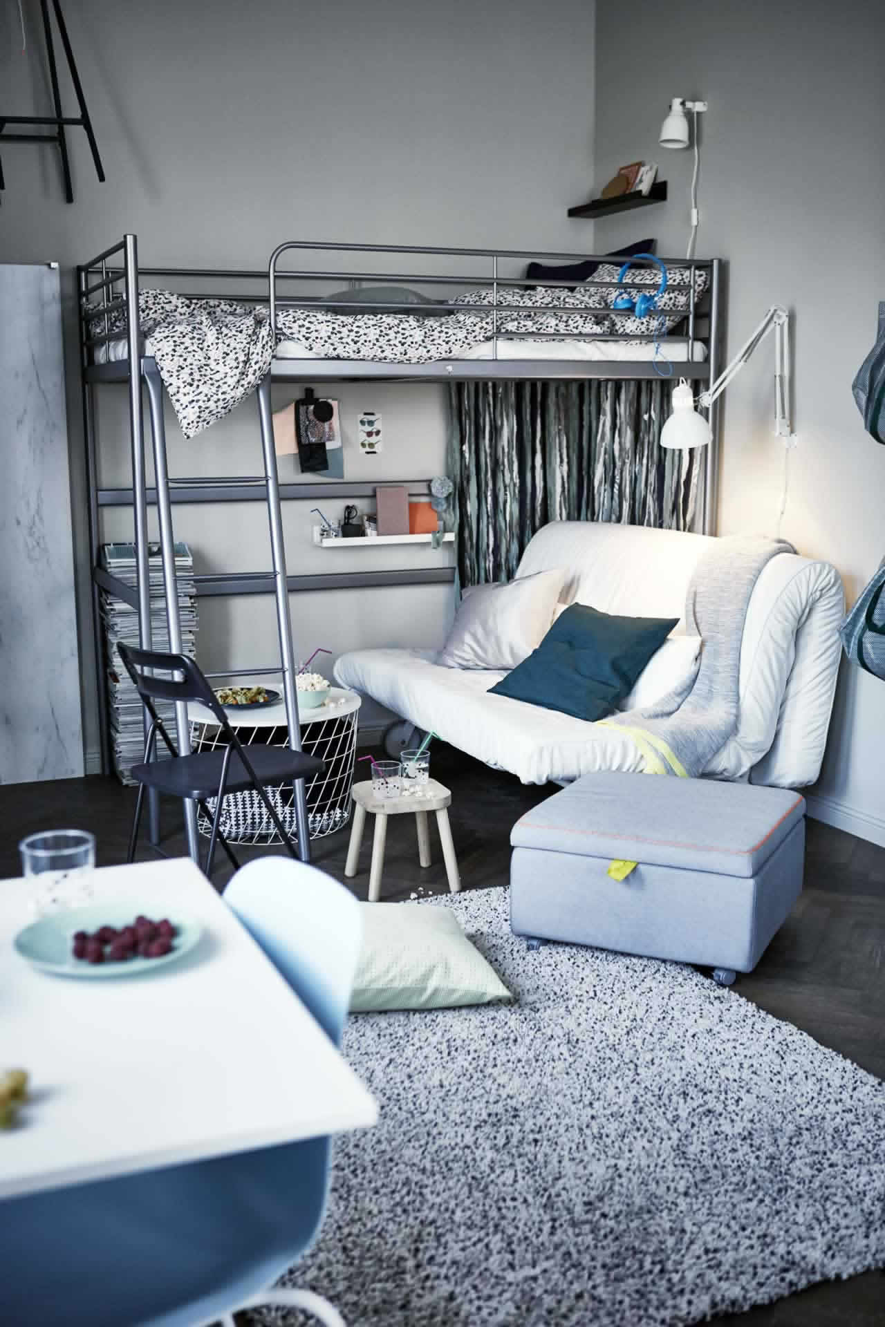 IKEA Ideas - Be ready for guests in a small space.