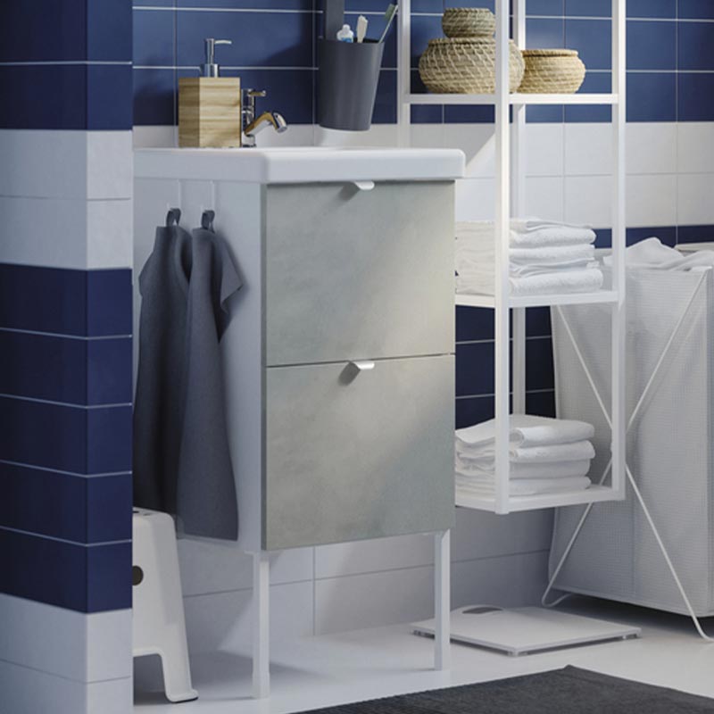 IKEA-enhet beyaz tas gorunumlu 40x42x60 cm lavabo dolabi