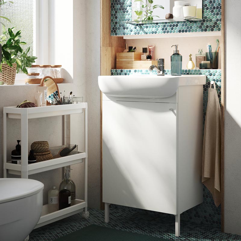 IKEA-nysjon beyaz 50x83 cm lavabo dolabi