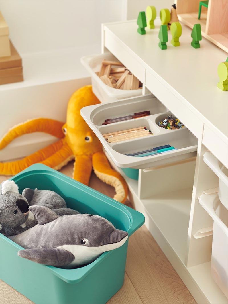 IKEA-oyuncak dolaplari trofast oyuncak saklama kutusu