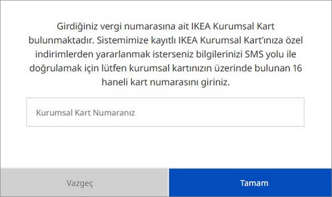 IKEA Kurumsal Kart