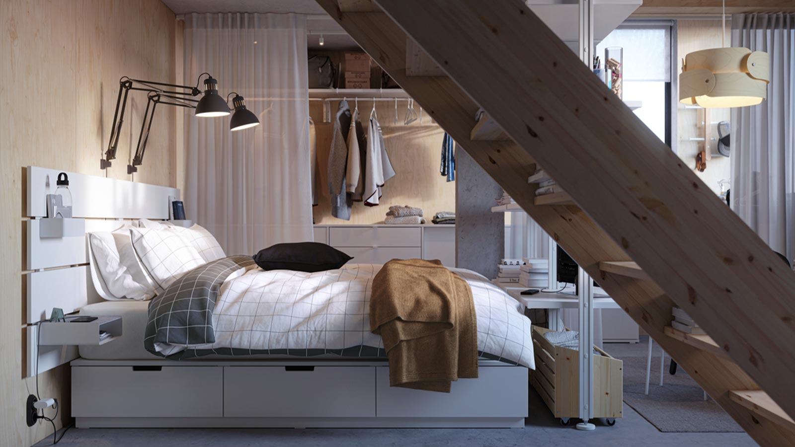 IKEA-yatak odasi nordli cift kisilik baza seti