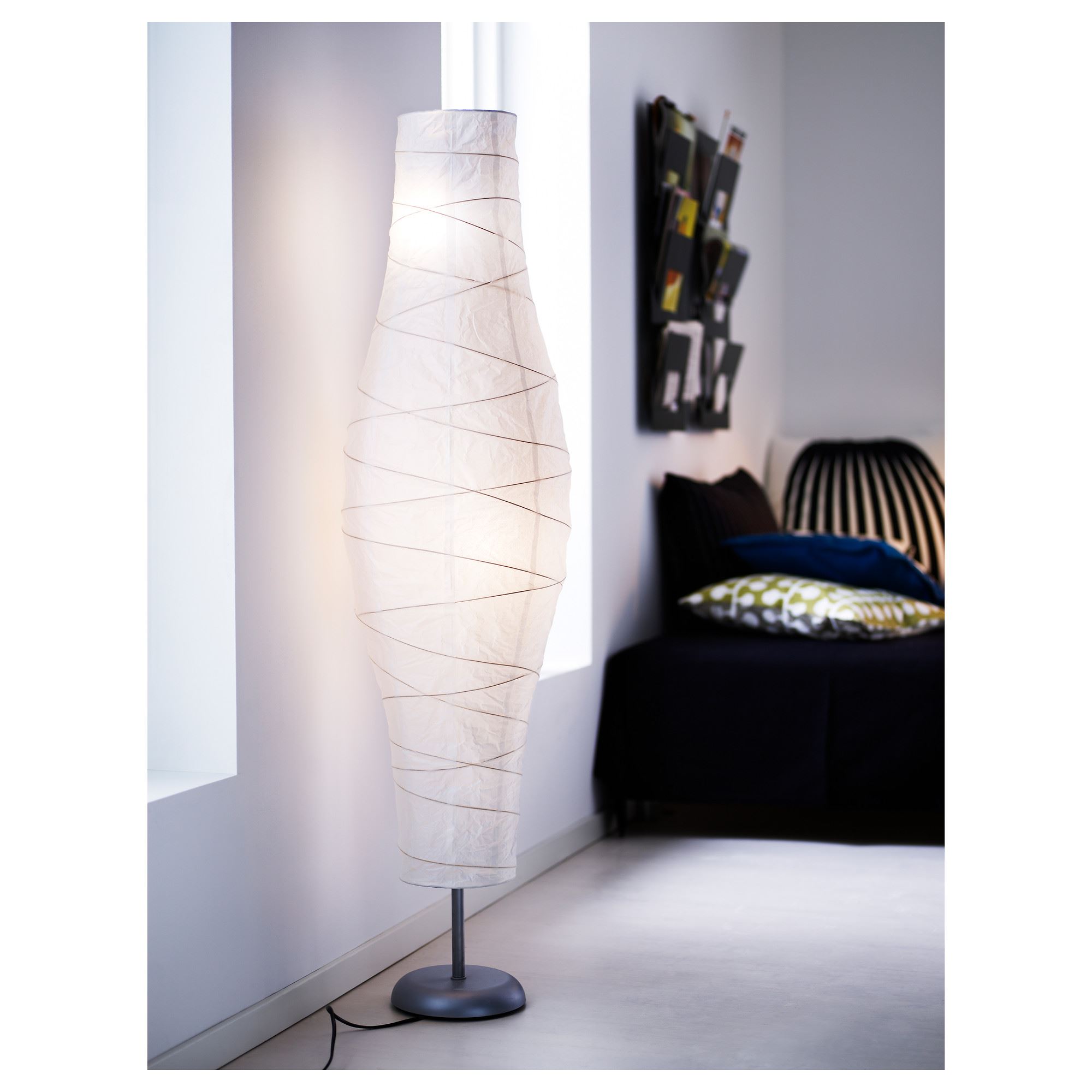Ikea Dudero Floor Lamp Silver White Gives A Soft Mood Light For Sale Online Ebay