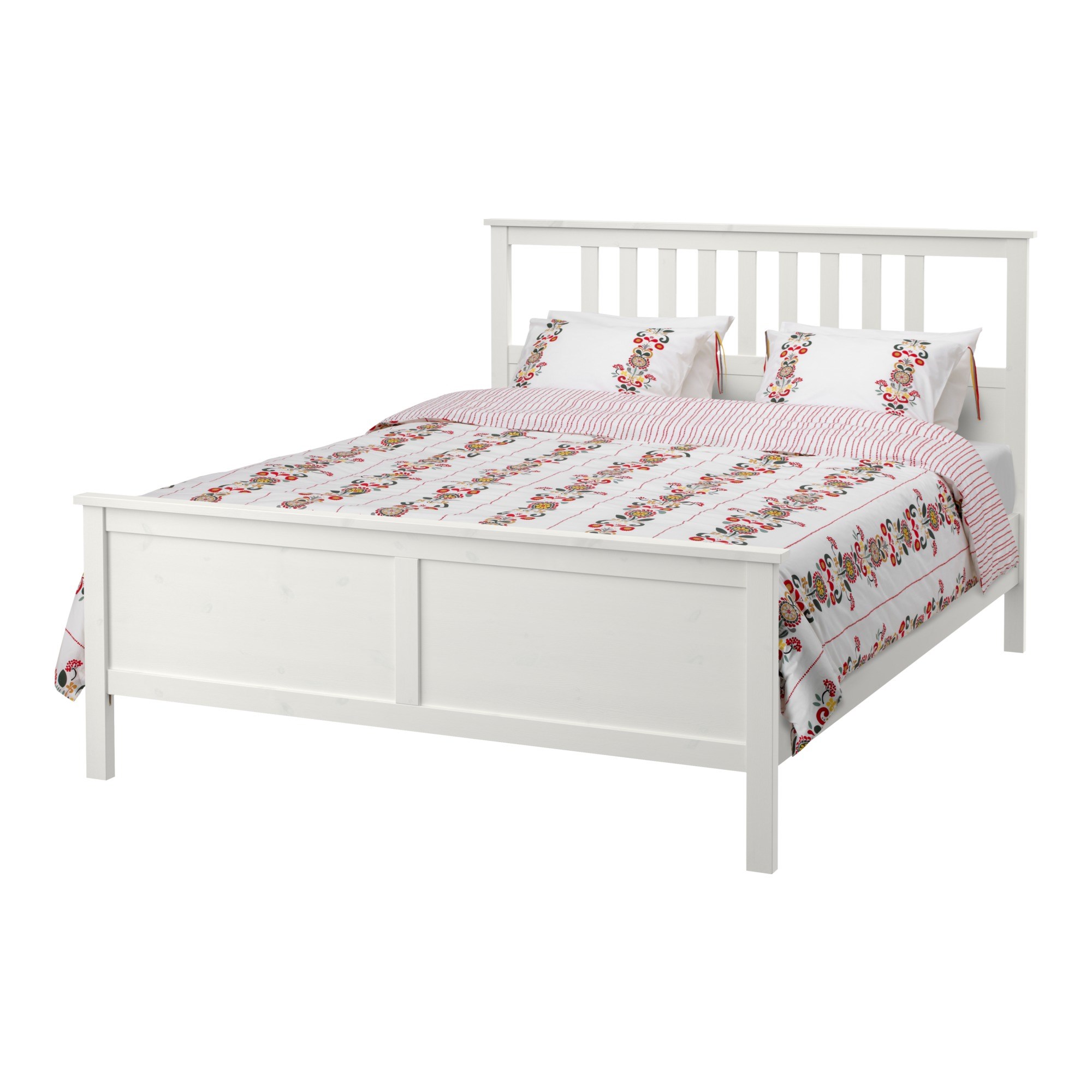 Hemnes LurÖy Double Bed White Varnish 160x200 Cm Ikea Bedroom