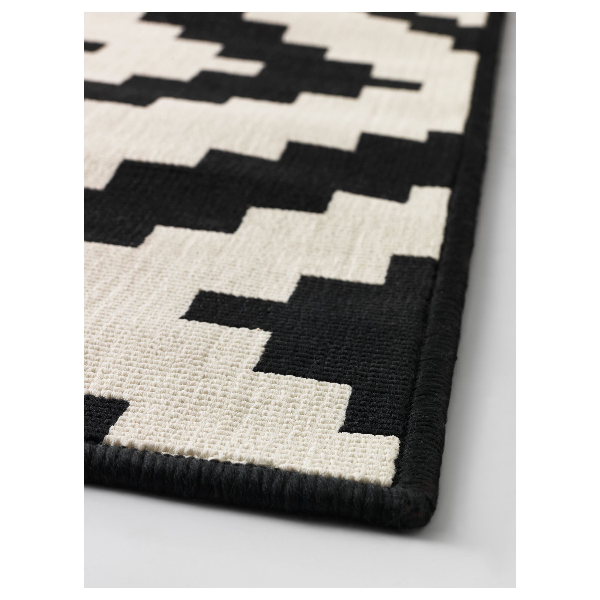 LAPPLJUNG RUTA rug white/black 200x300 cm IKEA Home Textile
