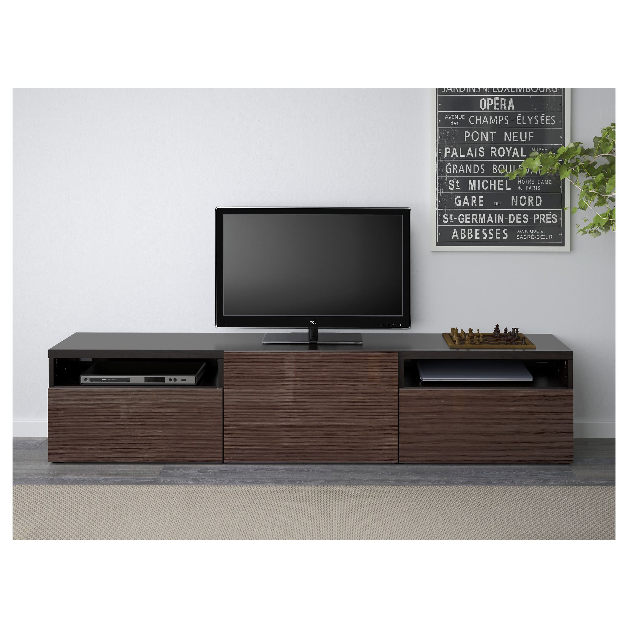 BESTA/SELSVIKEN tv sehpası vengekahverengi 180x40x38 cm IKEA TV