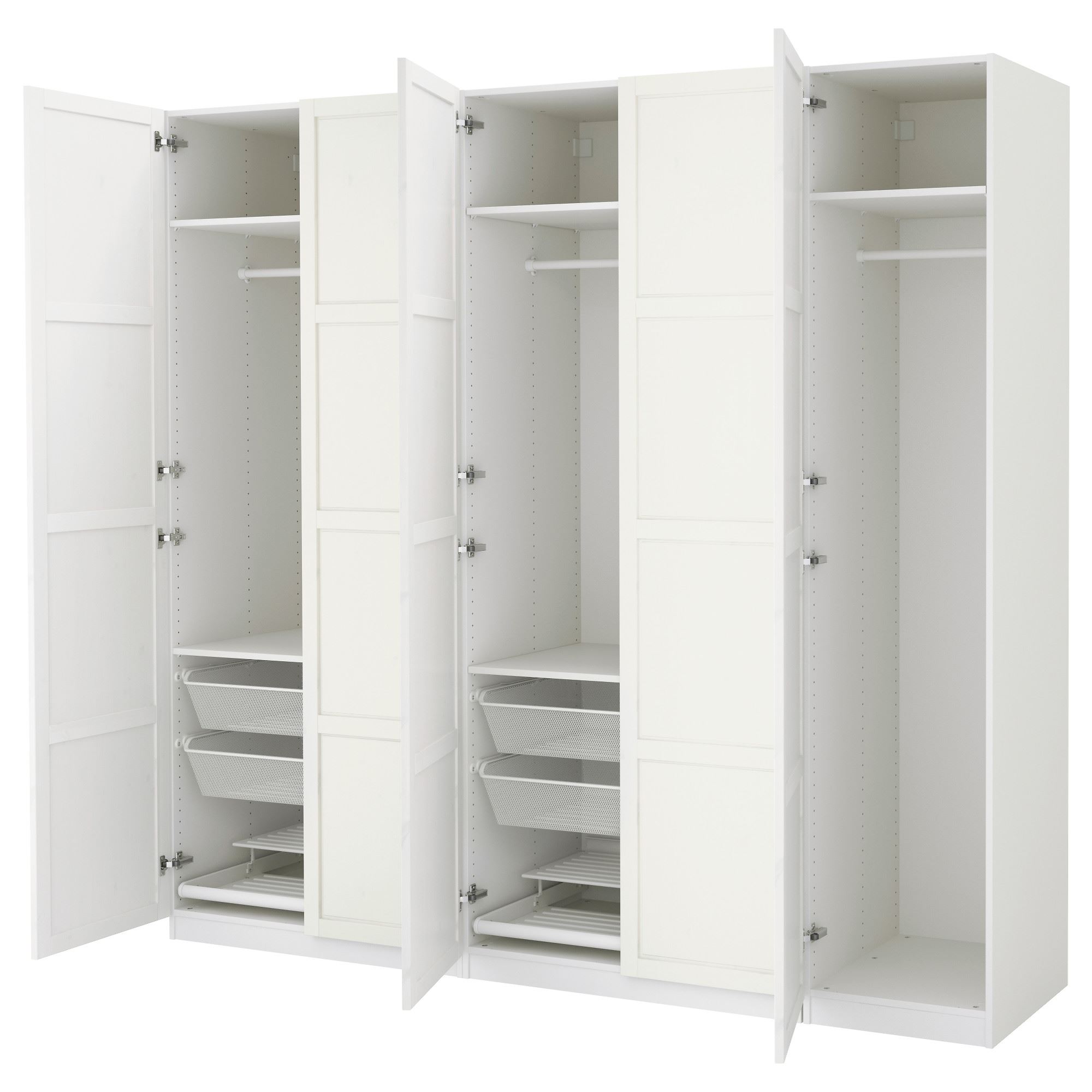 PAX/HEMNES gardırop beyaz 250x60x236 cm IKEA Yatak Odaları