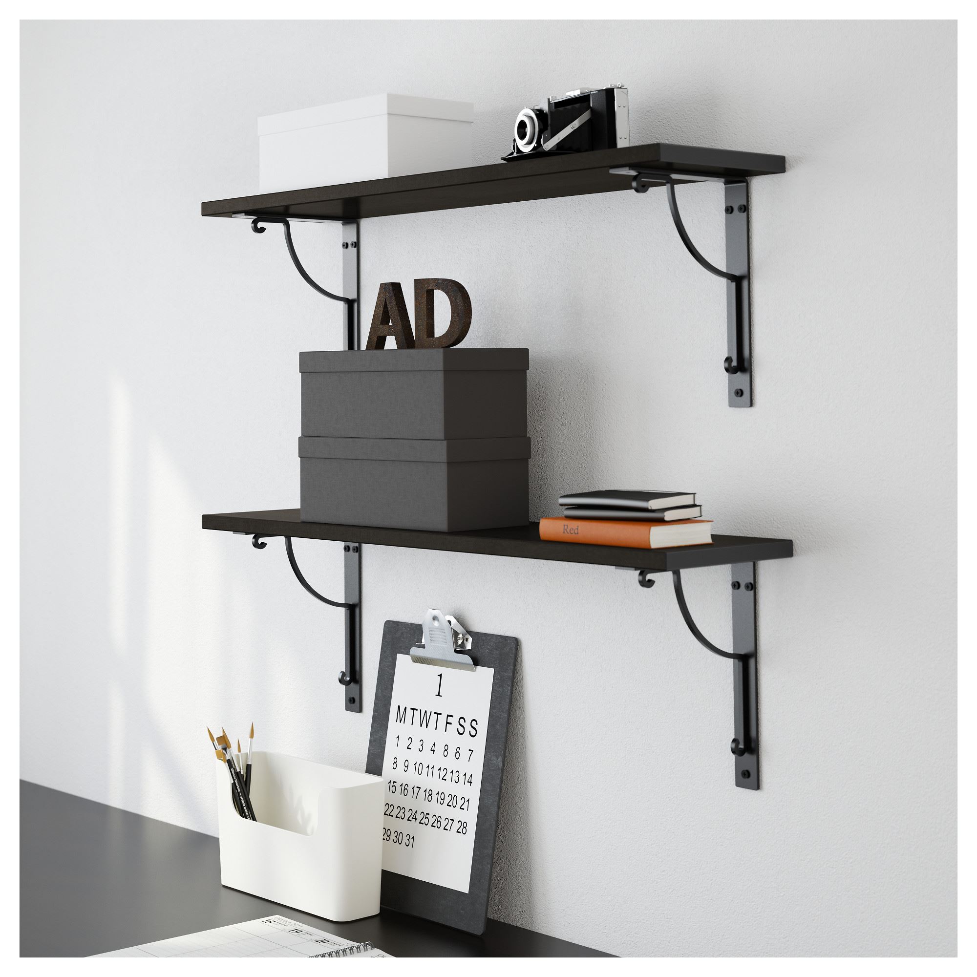 EKBY HEMNES/HALL duvar rafı ve raf ayağı vengesiyah 79x19 cm IKEA EKBY HEMNES/HALL duvar rafı ve raf ayağı vengesiyah 79x19 cm IKEA