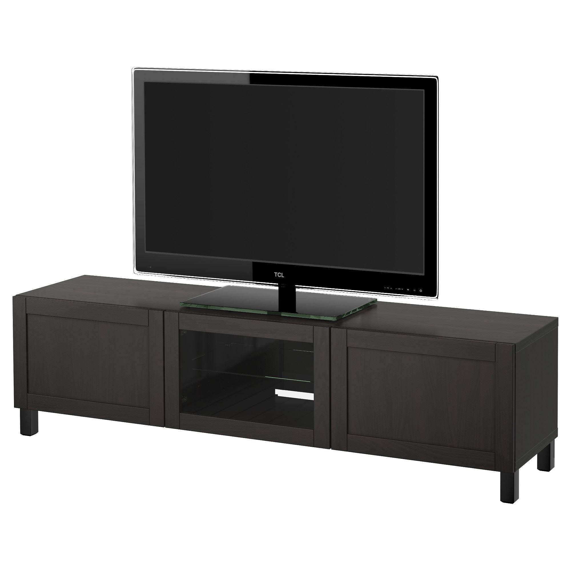 BESTA/HANVIKEN tv sehpası siyah 180x40x48 cm IKEA TVDolap Sistemleri