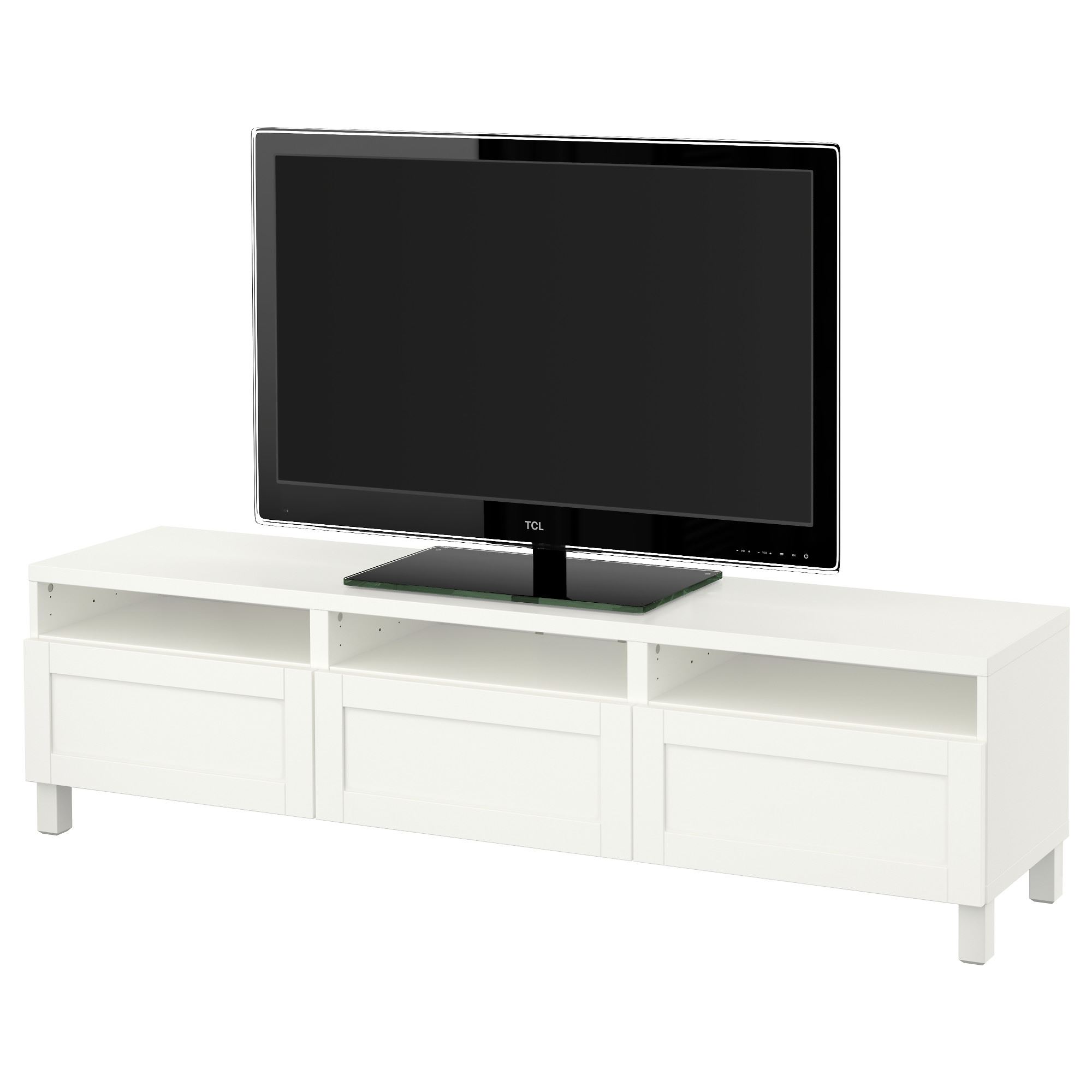 BESTA/HANVIKEN tv sehpası beyaz 180x40x48 cm IKEA TVDolap Sistemleri