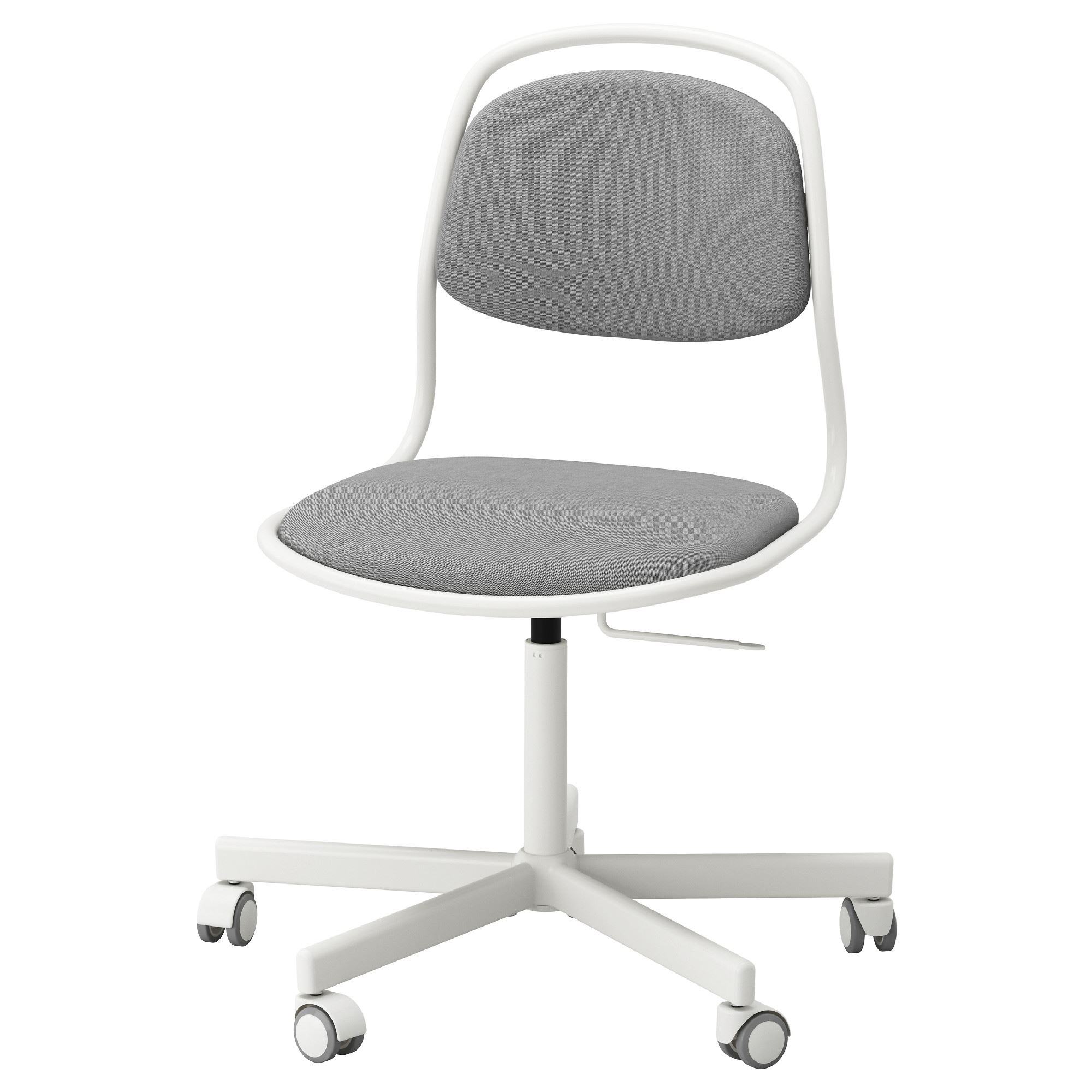 ÖRFJALL dönen sandalye beyazvissle açık gri IKEA