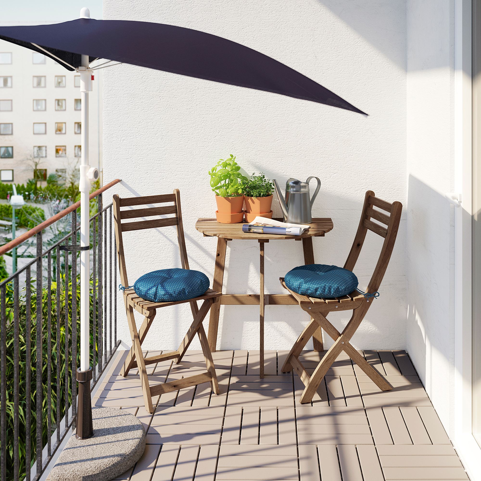 ASKHOLMEN duvar masası ve sandalye seti açık kahverengi IKEA Yaz Ürünleri