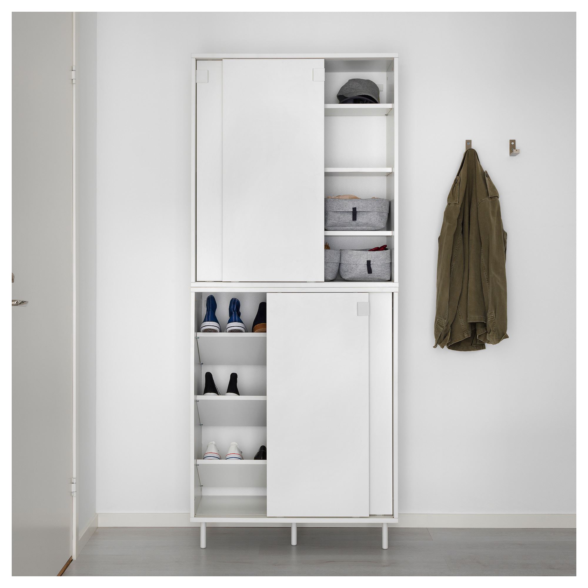 MACKAPAR shoe cabinet storage white 80x102 cm IKEA Hallway