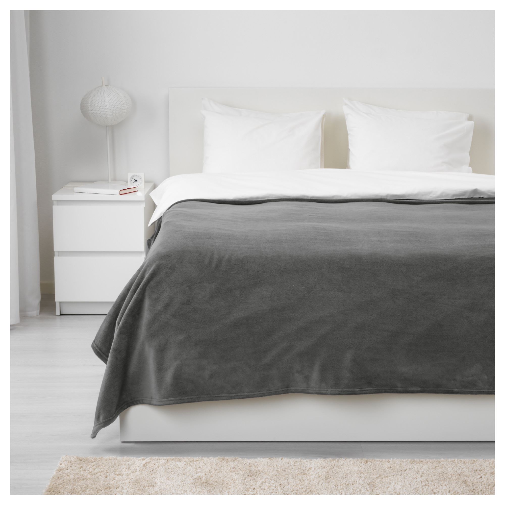 TRATTVIVA çift kişilik yatak örtüsü, gri, 230x250 cm