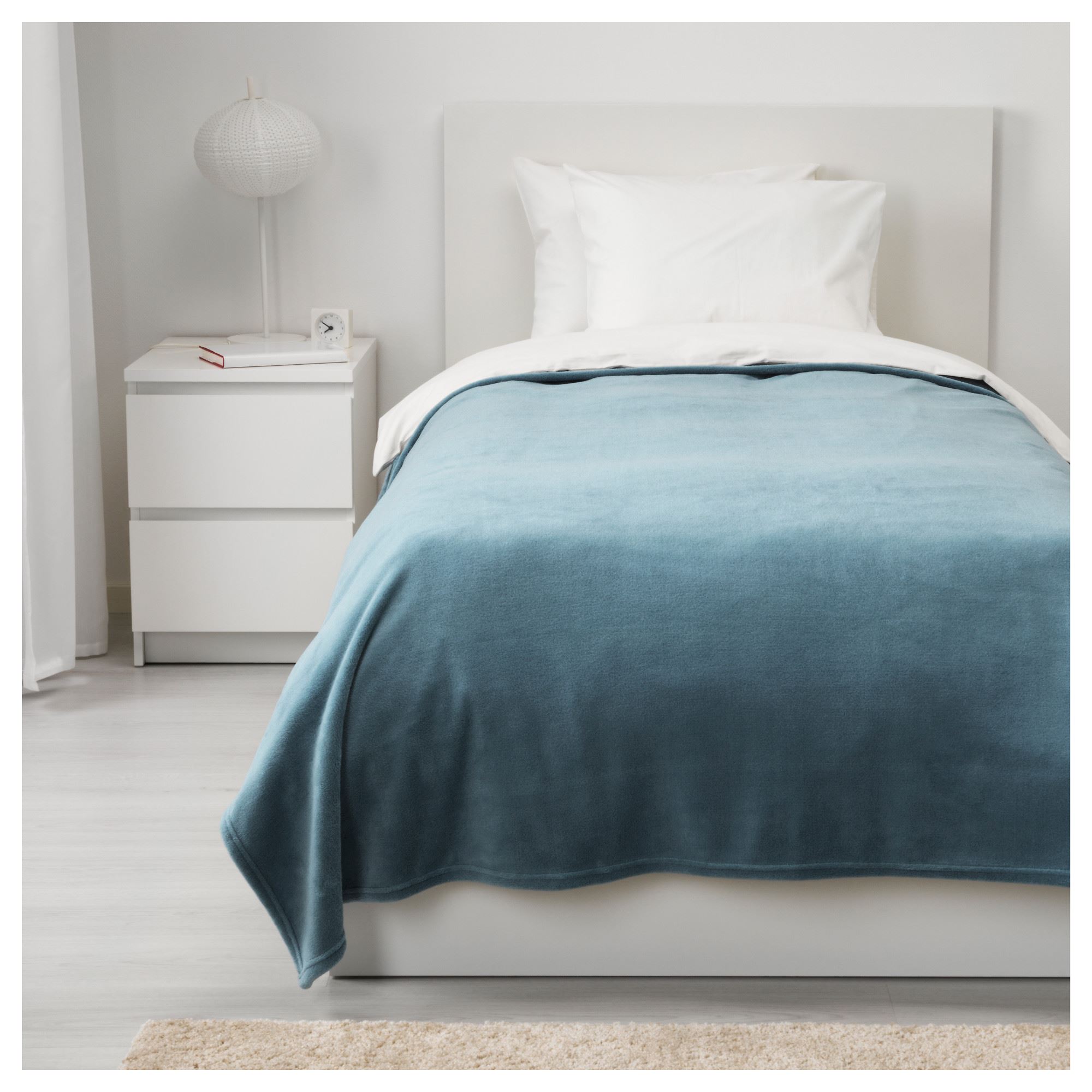 TRATTVIVA tek kişilik yatak örtüsü açık mavi 150x250 cm IKEA Ev Tekstili