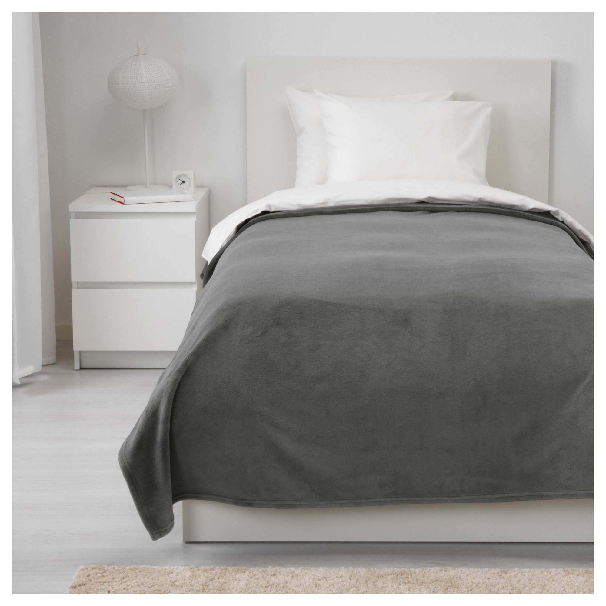 TRATTVIVA tek kişilik yatak örtüsü, gri, 150x250 cm