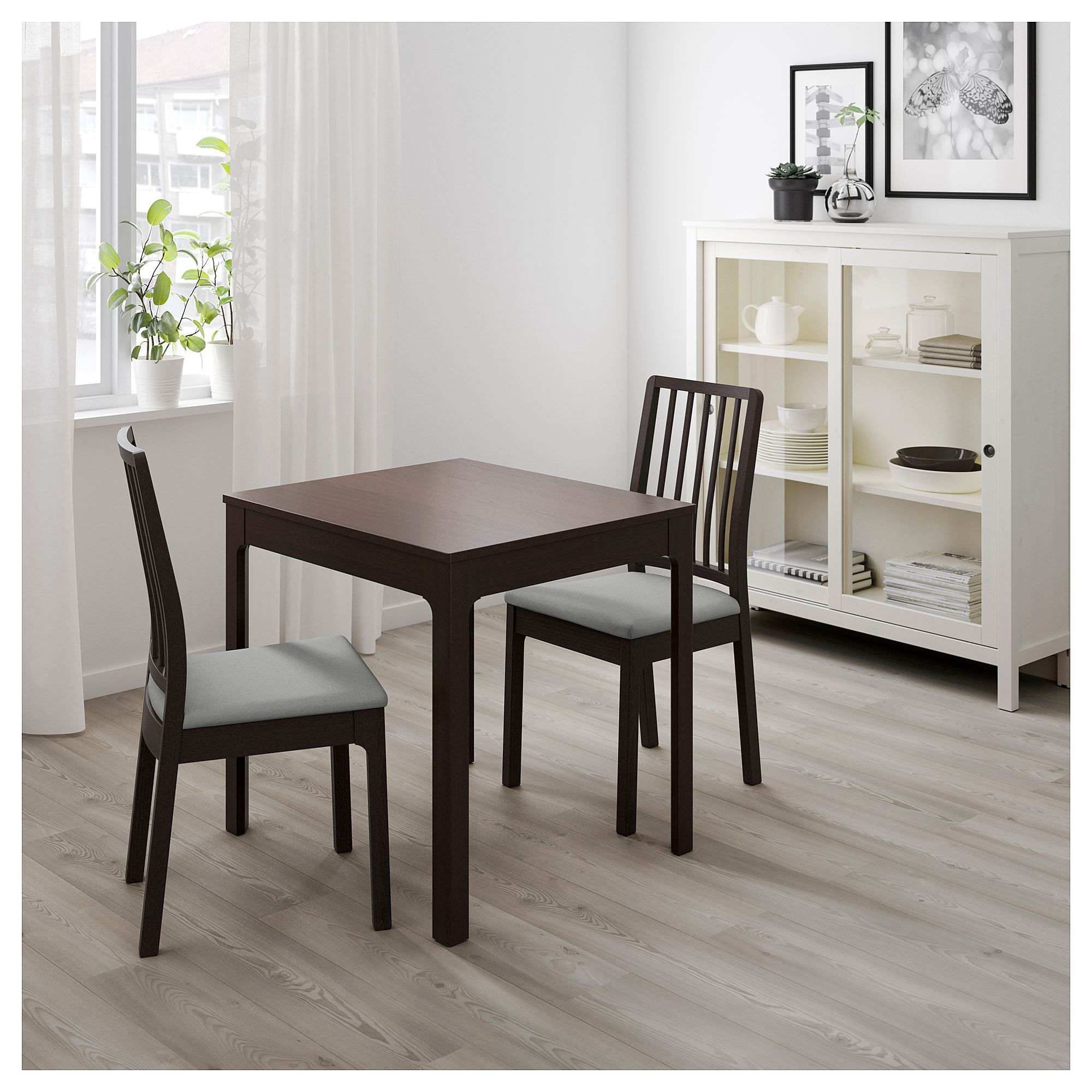  EKEDALEN  extendable table  darkbrown 80 120x70 cm IKEA  