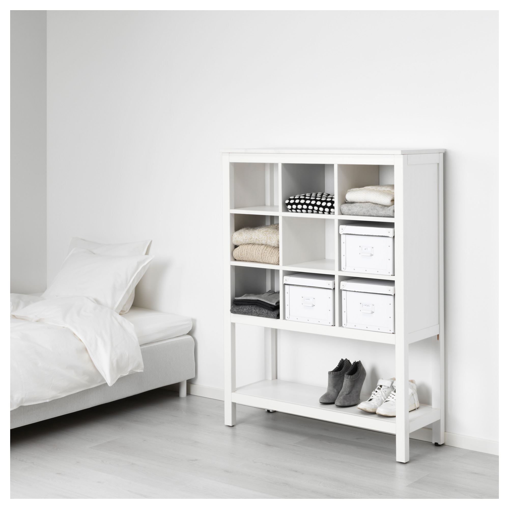 HEMNES düzenleme ünitesi beyaz vernikli 99x130x37 cm IKEA Yatak Odaları