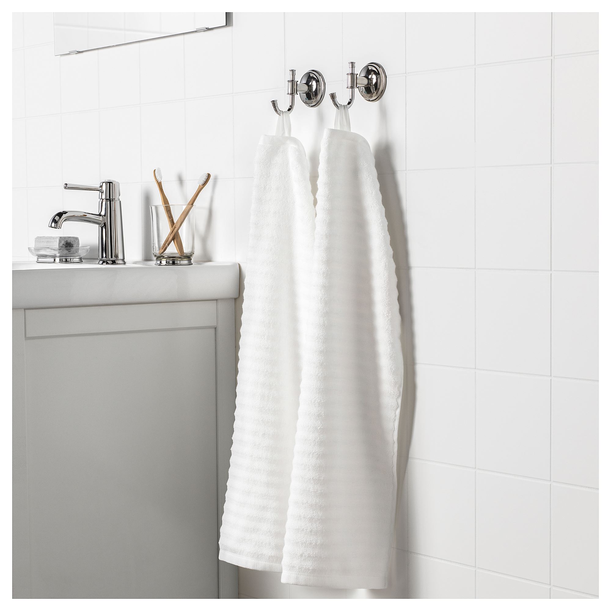 FLODALEN hand towel white 40x70 cm  IKEA Bathroom