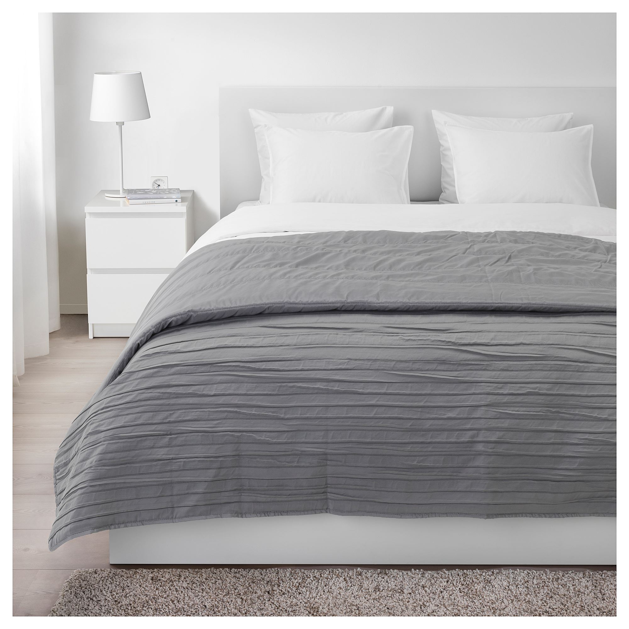 VEKETAG çift kişilik yatak örtüsü gri 260x250 cm IKEA Yatak Odaları