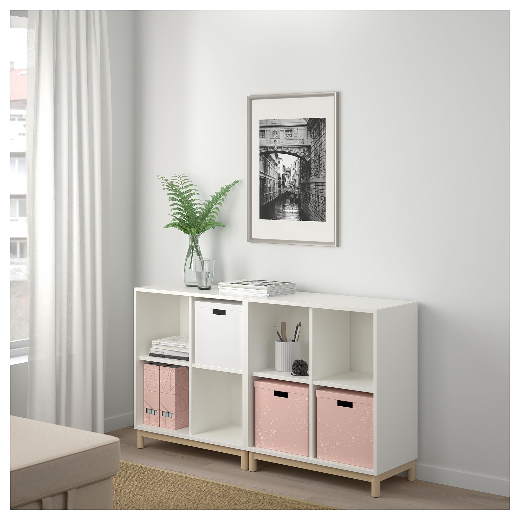 TJENA kapaklı kutu pembe 30x30x30 cm IKEA Ev Düzenleme