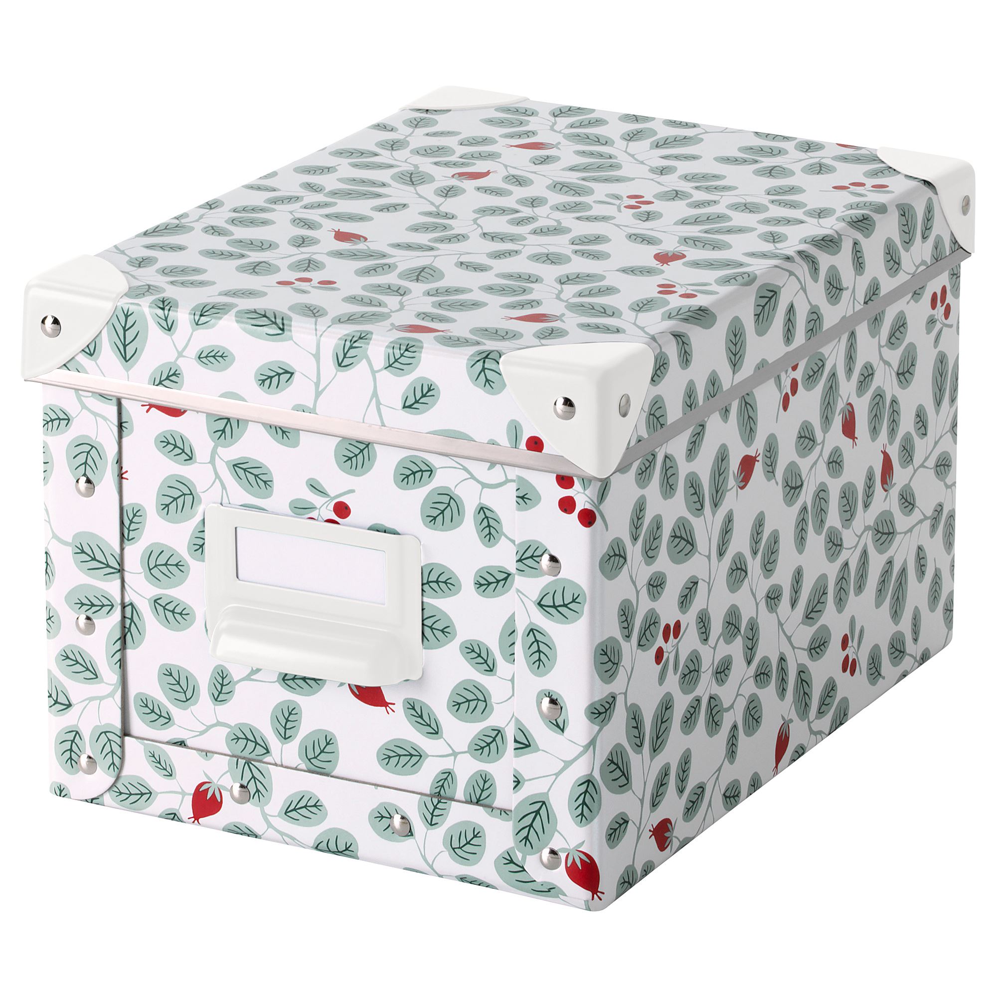 FJALLA kapaklı kutu beyazyeşil 18x26x15 cm IKEA Ev