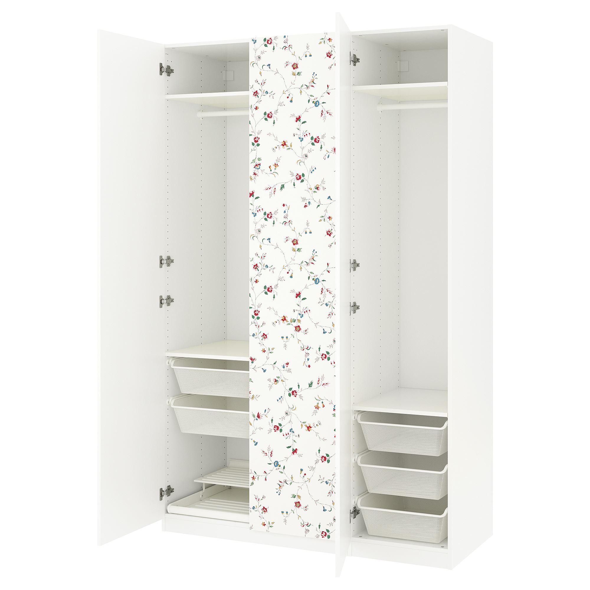 PAX/MARNARDAL gardırop beyazçiçek desenli 150x60x236 cm PAX/MARNARDAL gardırop beyazçiçek desenli 150x60x236 cm