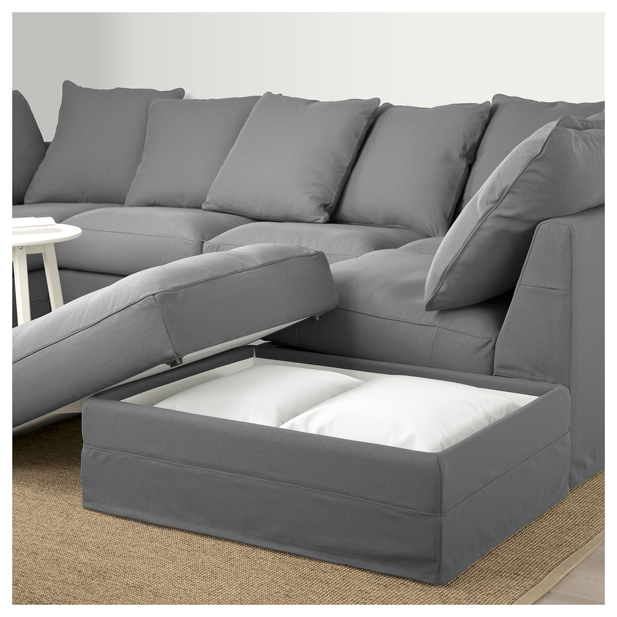 GRÖNLID 6�lı kanepe ljungen orta gri ayak uzatma tabureli IKEA Oturma