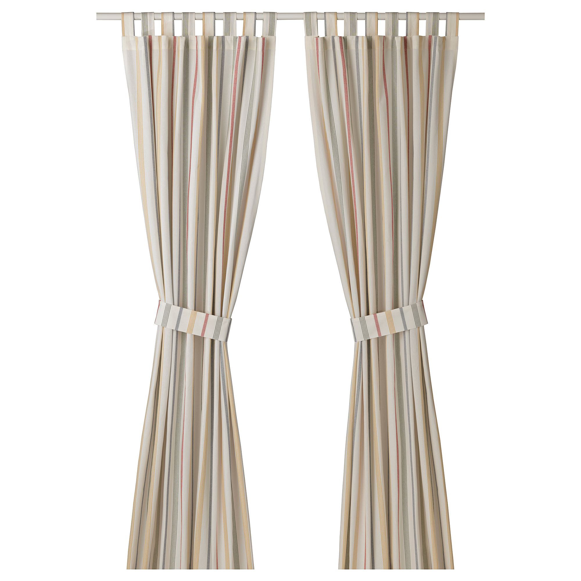 ROSENKVITTEN perde/2 kanat ve bağı çok renkli 140x300 cm IKEA Ev Tekstili