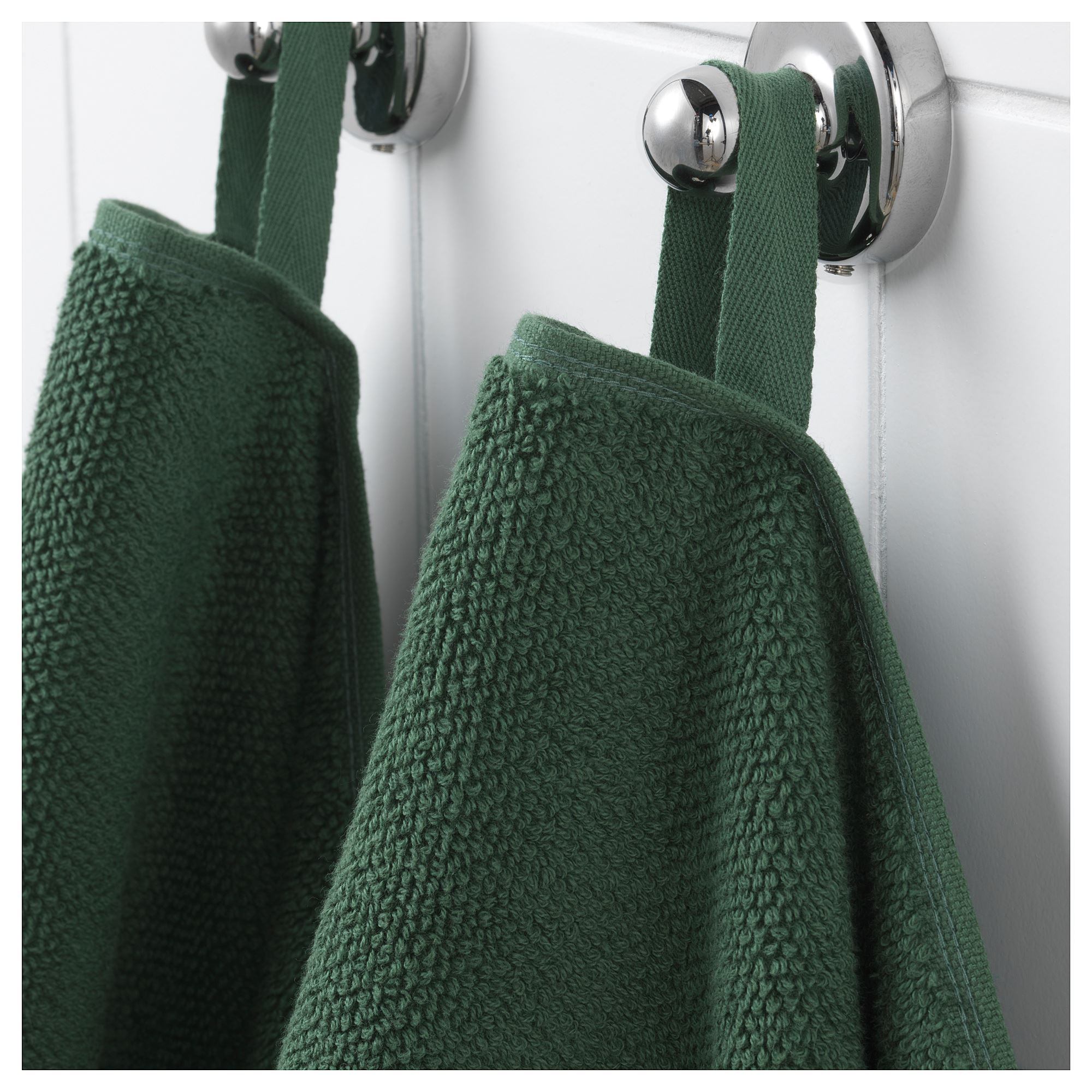 VIKFJARD hand towel green 40x70 cm  IKEA Bathroom