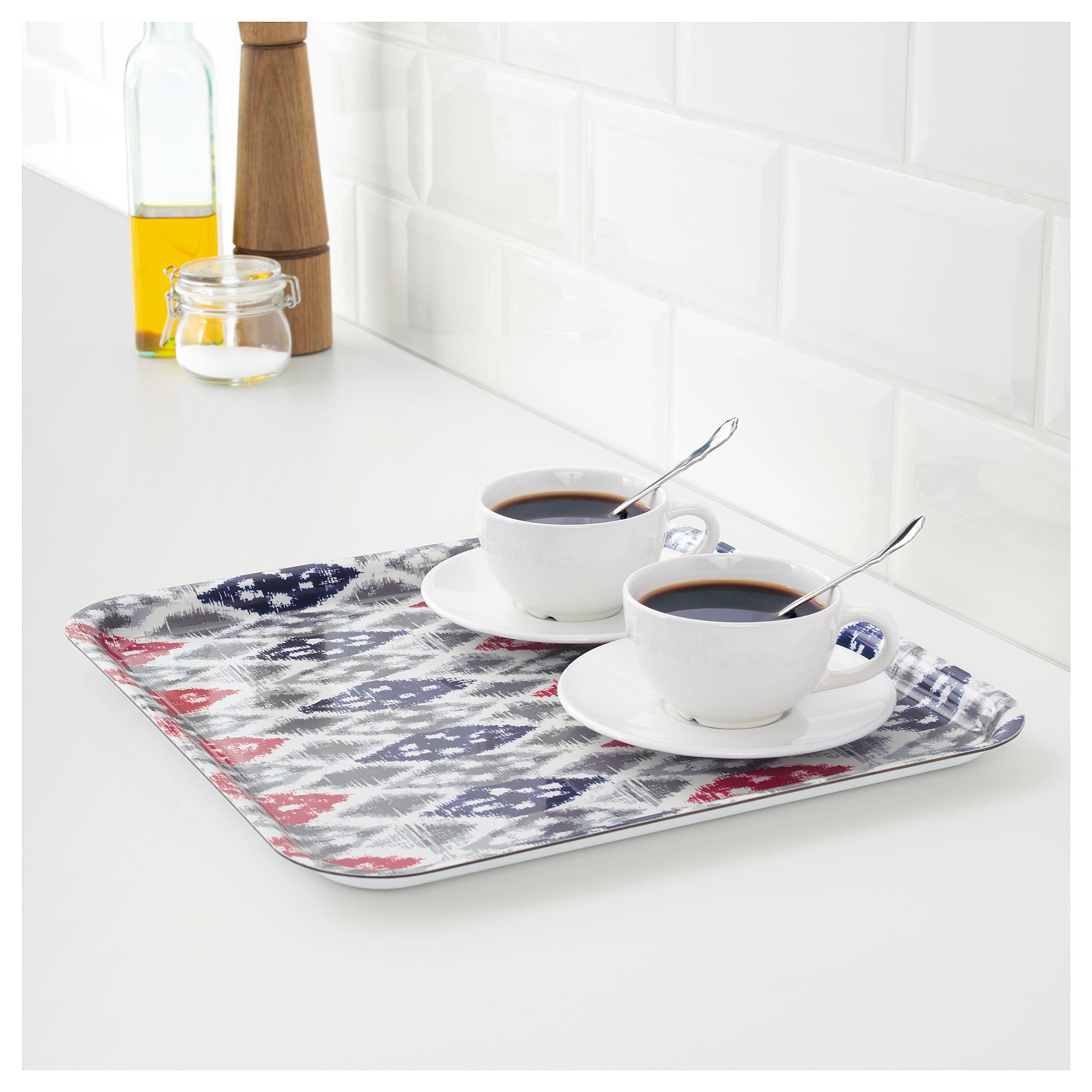 BEVILJA tepsi çok renkli 33x33 cm IKEA Sofralar