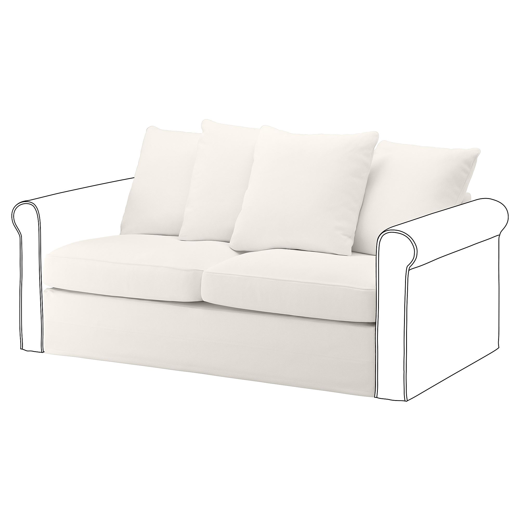 GRÖNLID 2�li yataklı kanepe kılıfı inseros beyaz IKEA Oturma Odaları