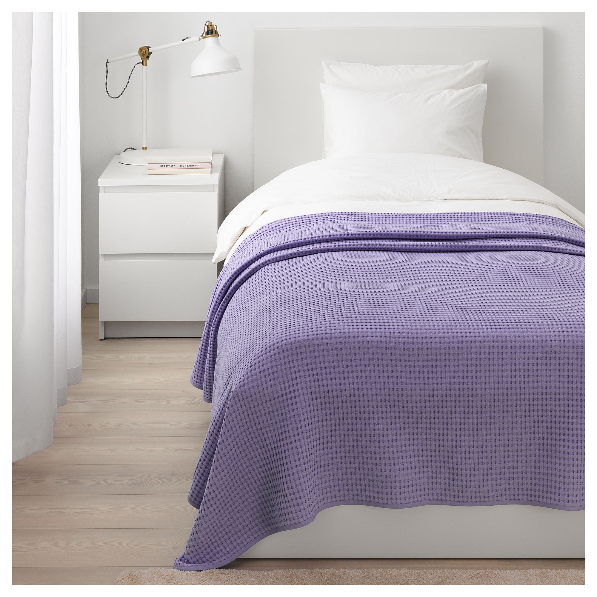 VARELD tek kişilik yatak örtüsü lila 150x250 cm IKEA Ev Tekstili