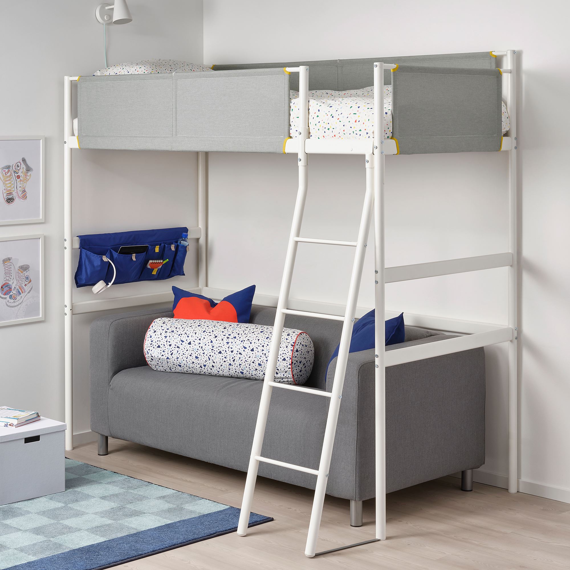 VITVAL bunk bed white/light grey-2 90x200 cm | IKEA Children's IKEA