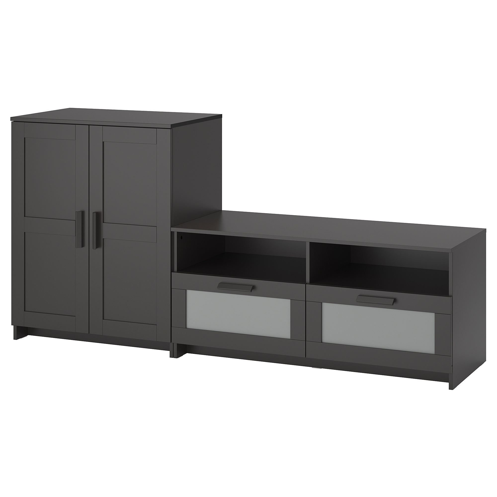 BRIMNES black 200x41x95 cm tv storage unit IKEA