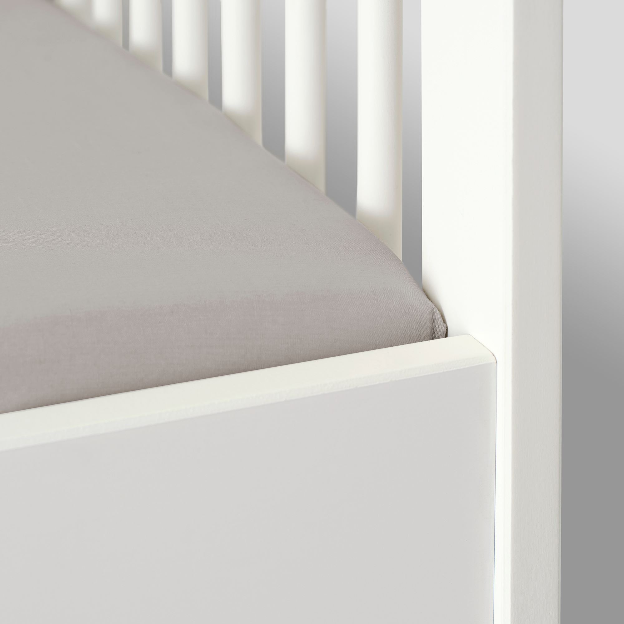 LENAST lastikli bebek çarşafı beyazgri 60x120 cm IKEA IKEA Çocuk