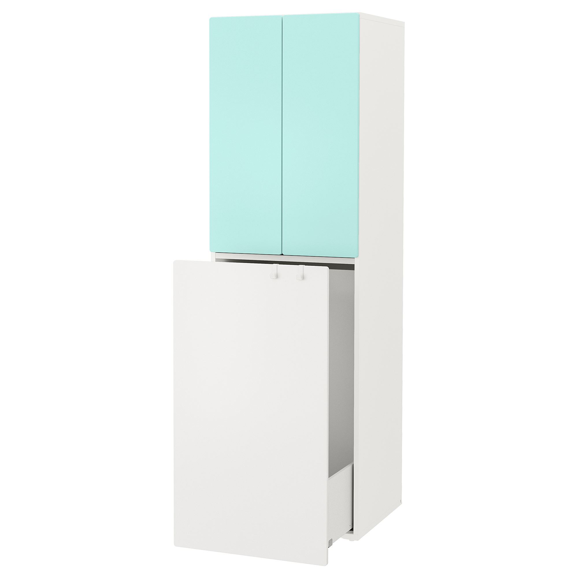 Smastad Children S Wardrobe White Turquoise