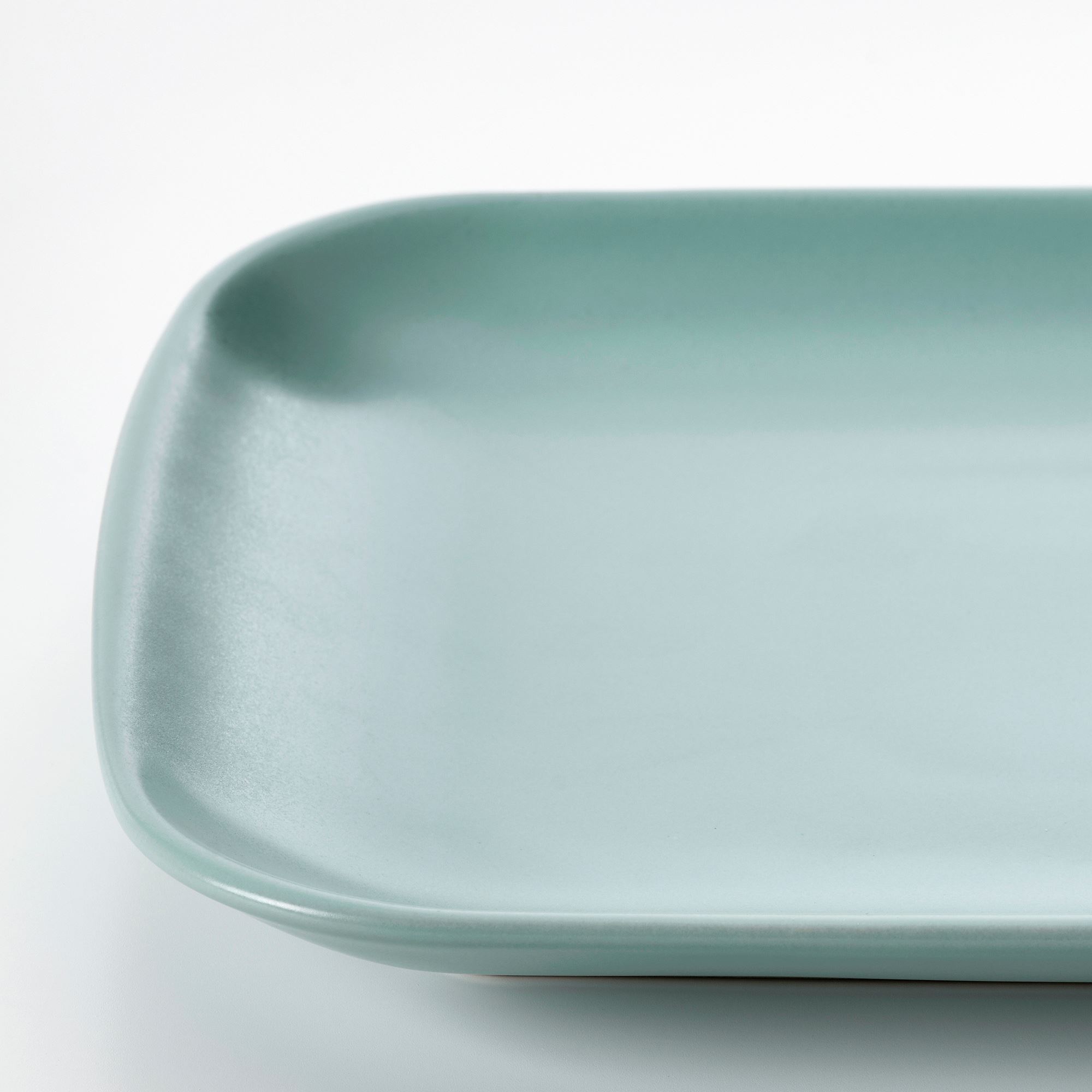 Piatto IKEA FÄRGKLAR Rettangolare 30x18 Cm - Grigio Scuro Opaco - Stoviglie