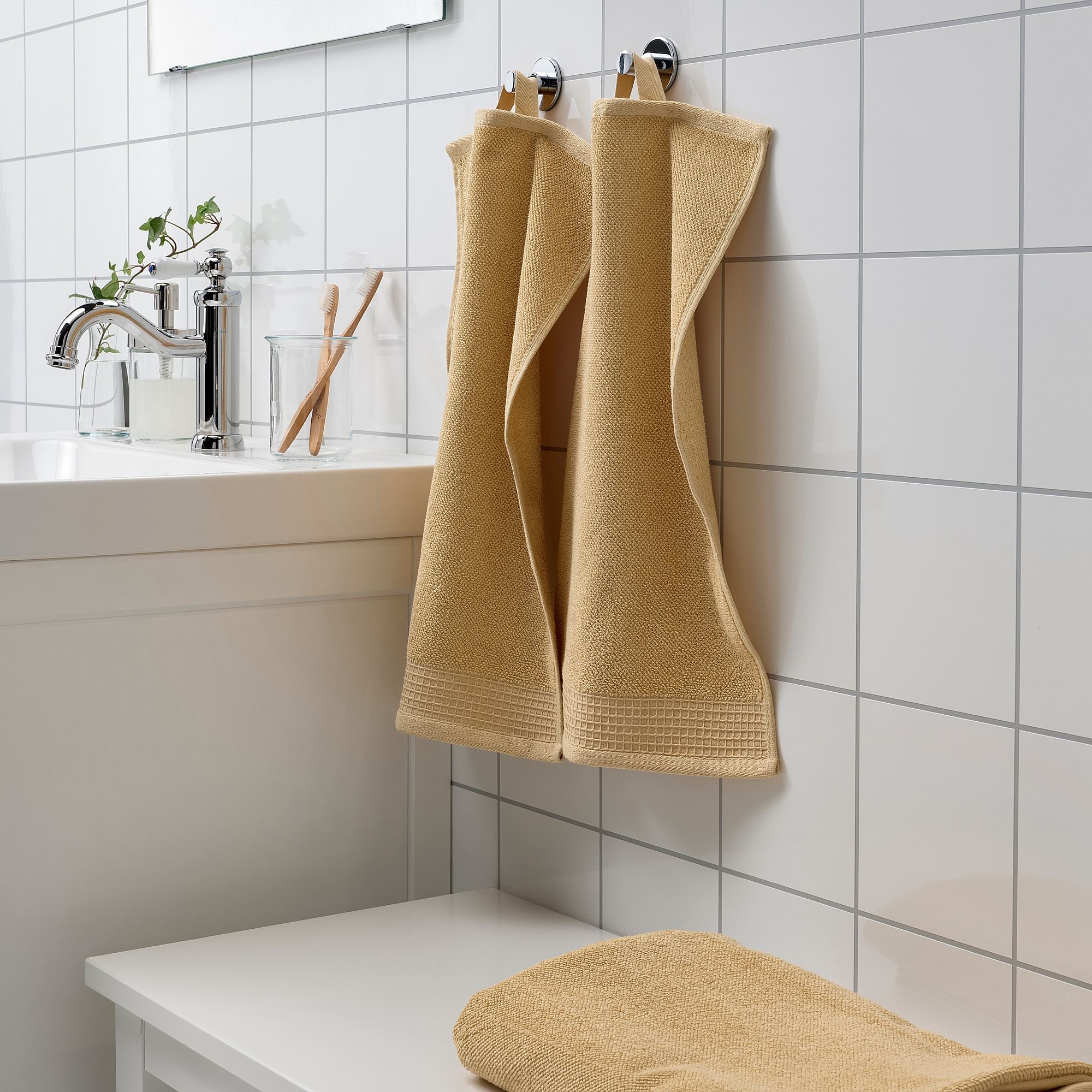 VINARN light yellow 30x50 cm hand towel IKEA