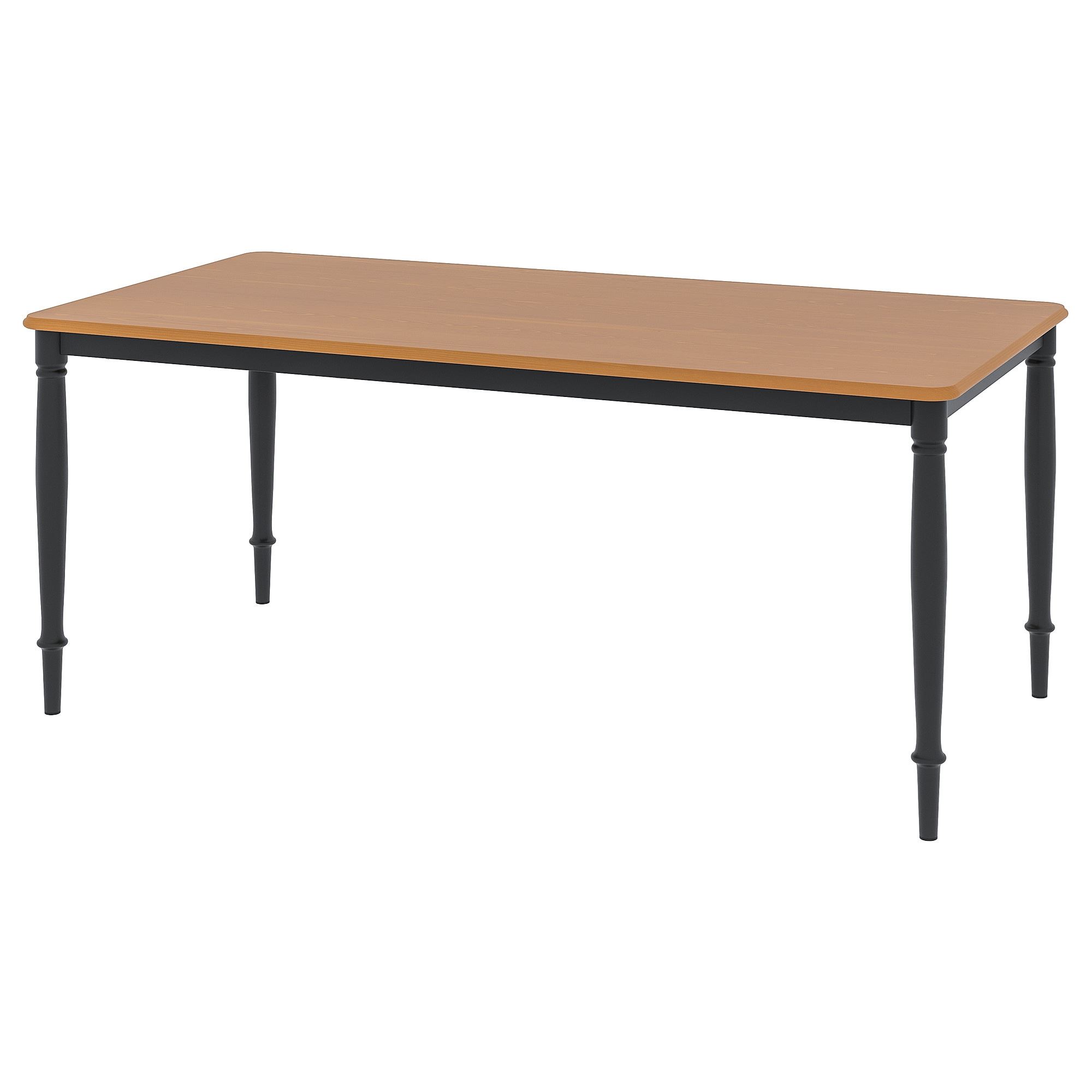 DANDERYD pine veneer-black 180x90 cm dining table | IKEA