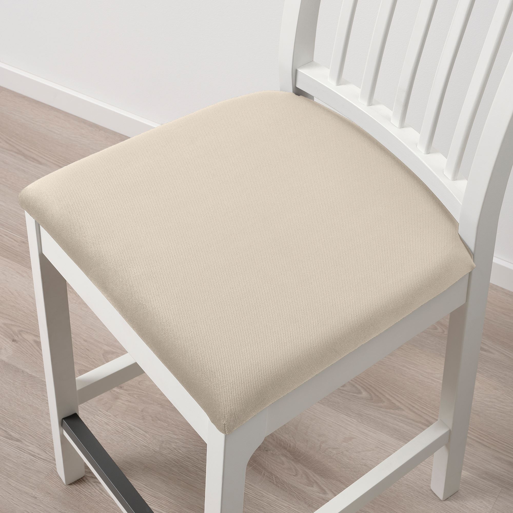 EKEDALEN white/hakebo beige 62 cm bar chair IKEA