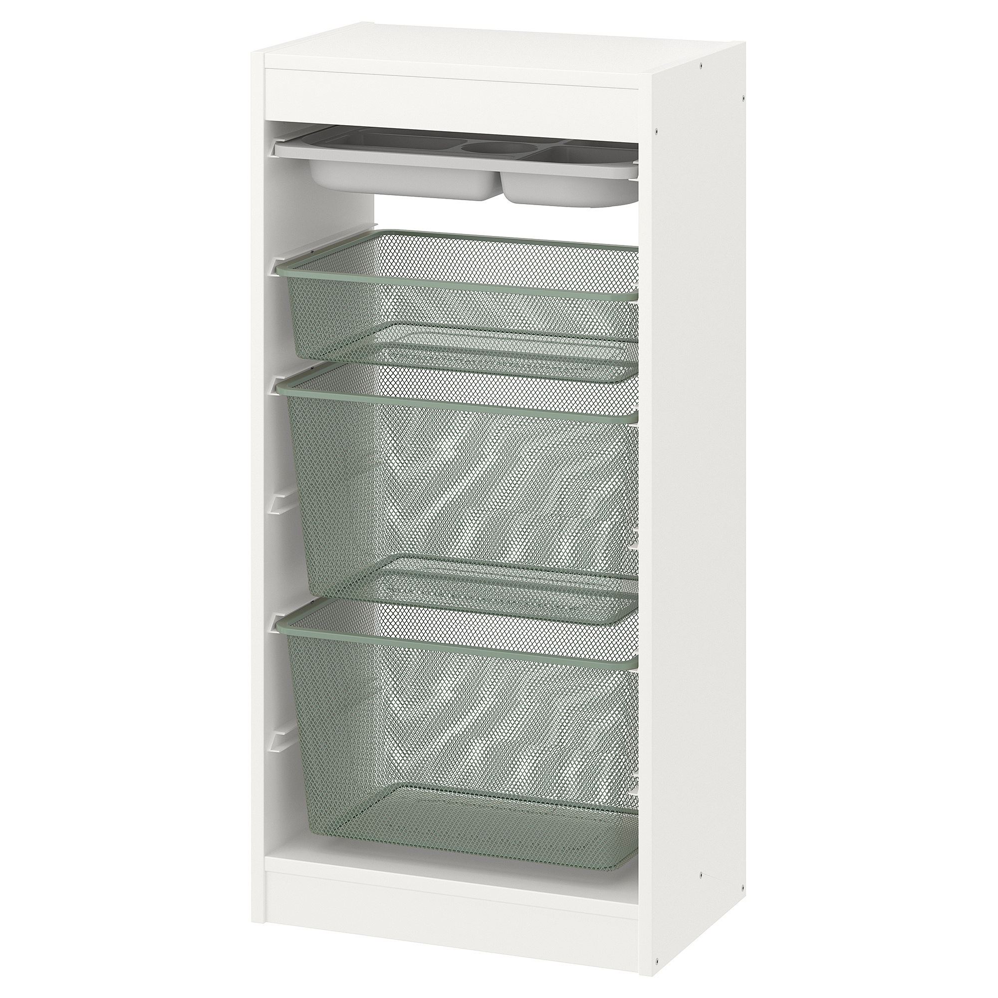 TROFAST grey/light green-grey 46x30x94 cm storage-unit | IKEA