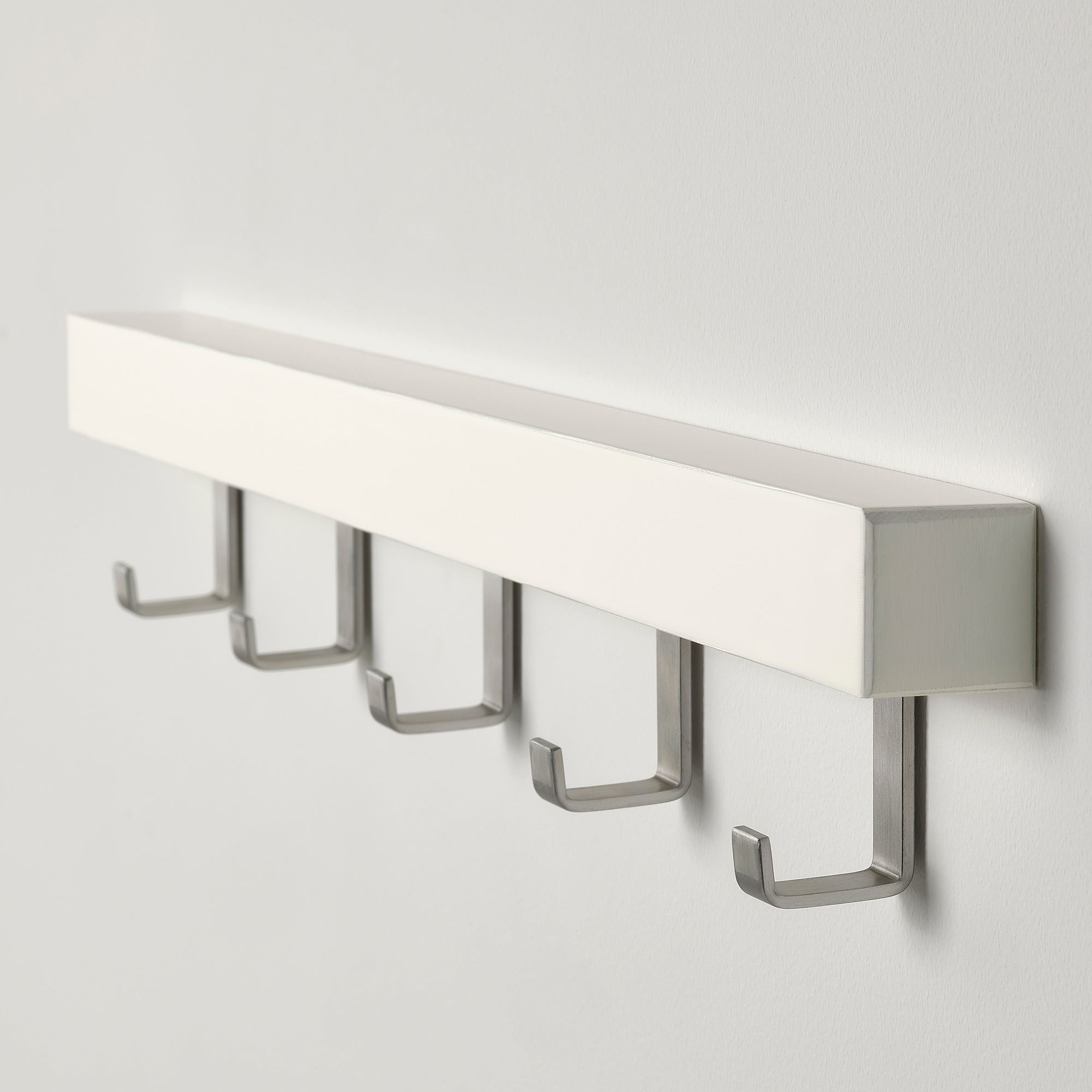 TJUSIG white 60 cm rack with hooks IKEA