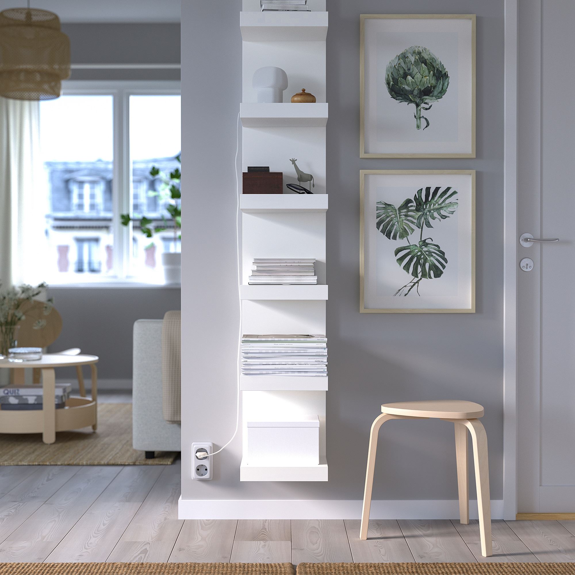 LACK beyaz 30x190 cm ayaksız duvar rafı IKEA