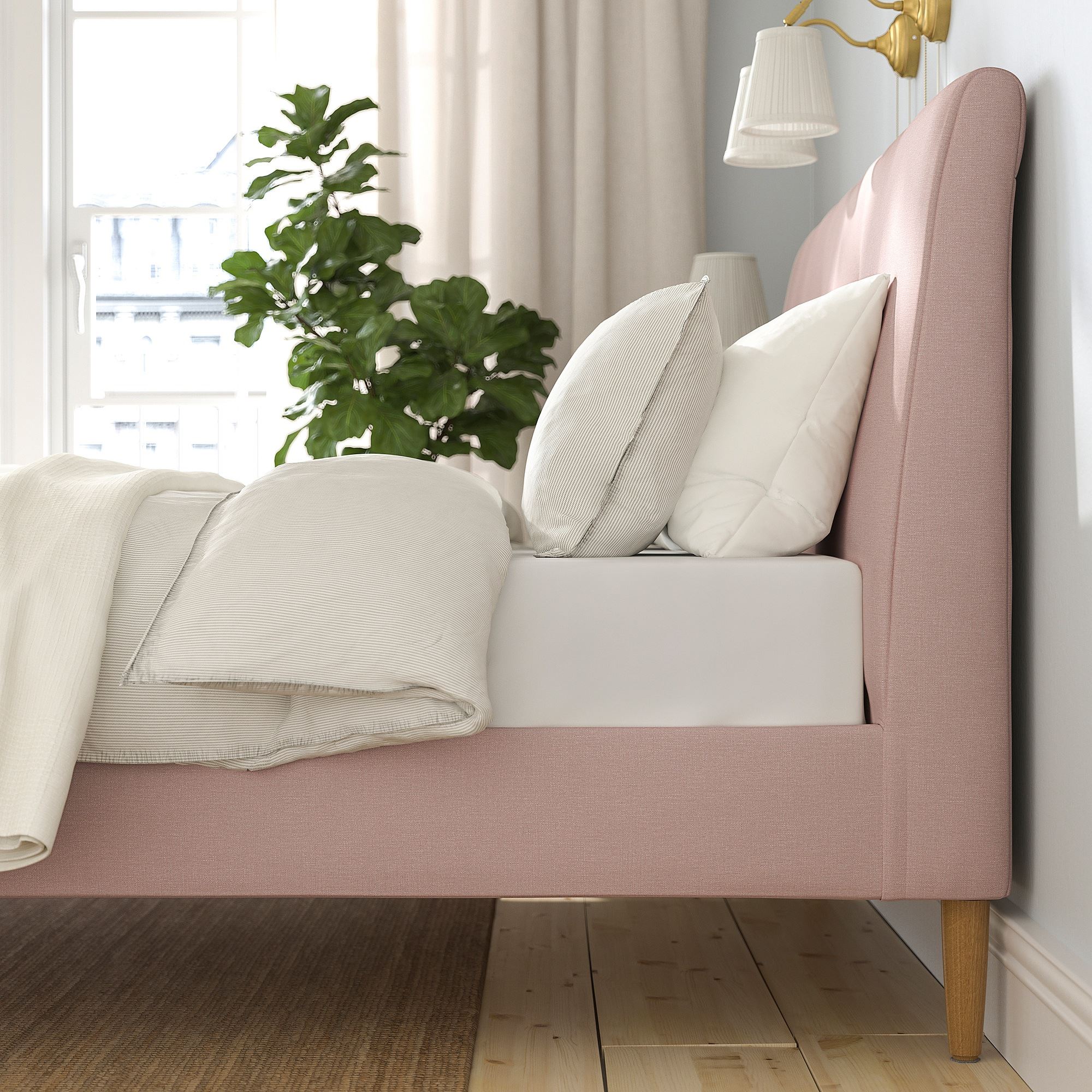 Idanas Pink 160x200 Cm Double Bed Ikea