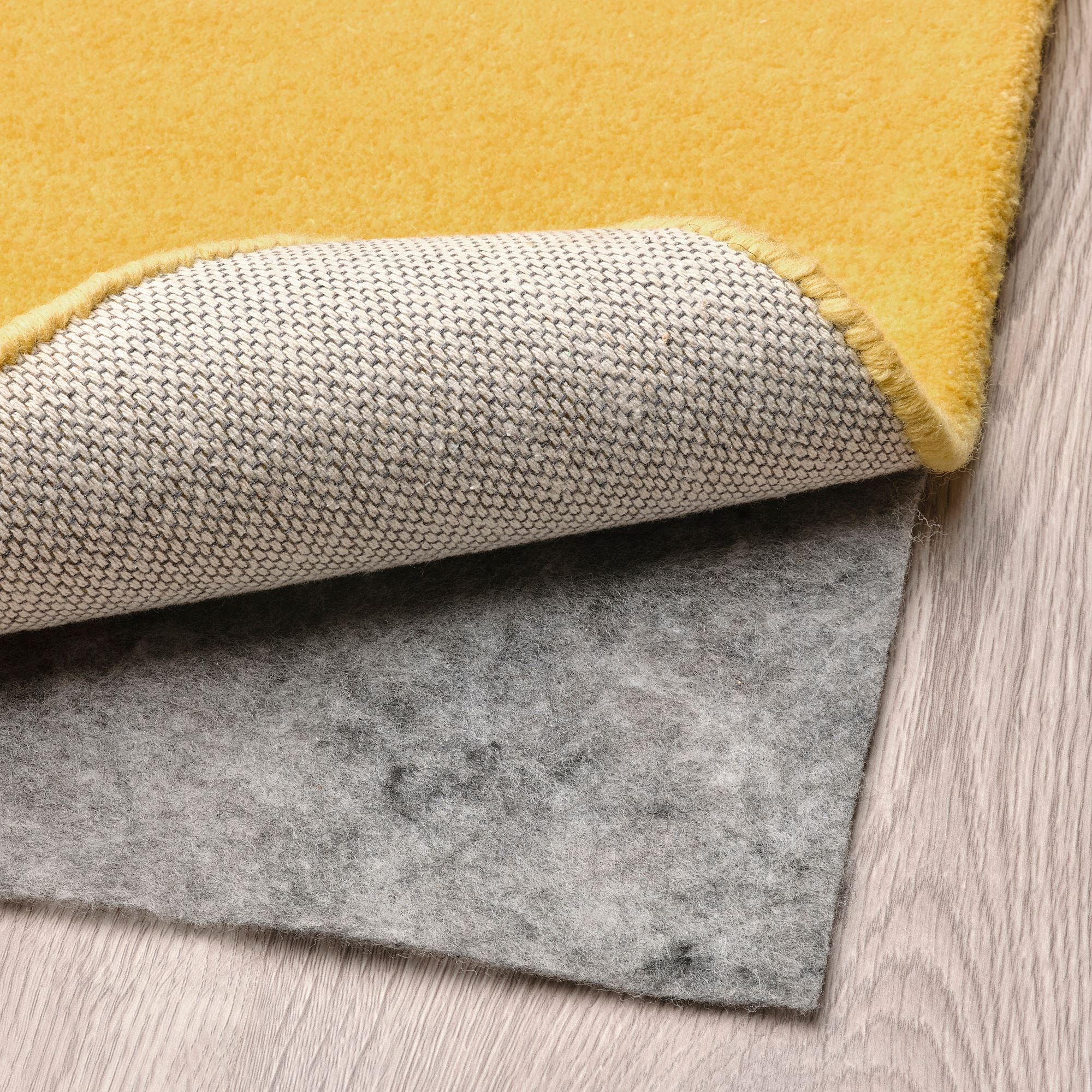 VARMBLIXT yellow 100x180 cm handwoven rug IKEA