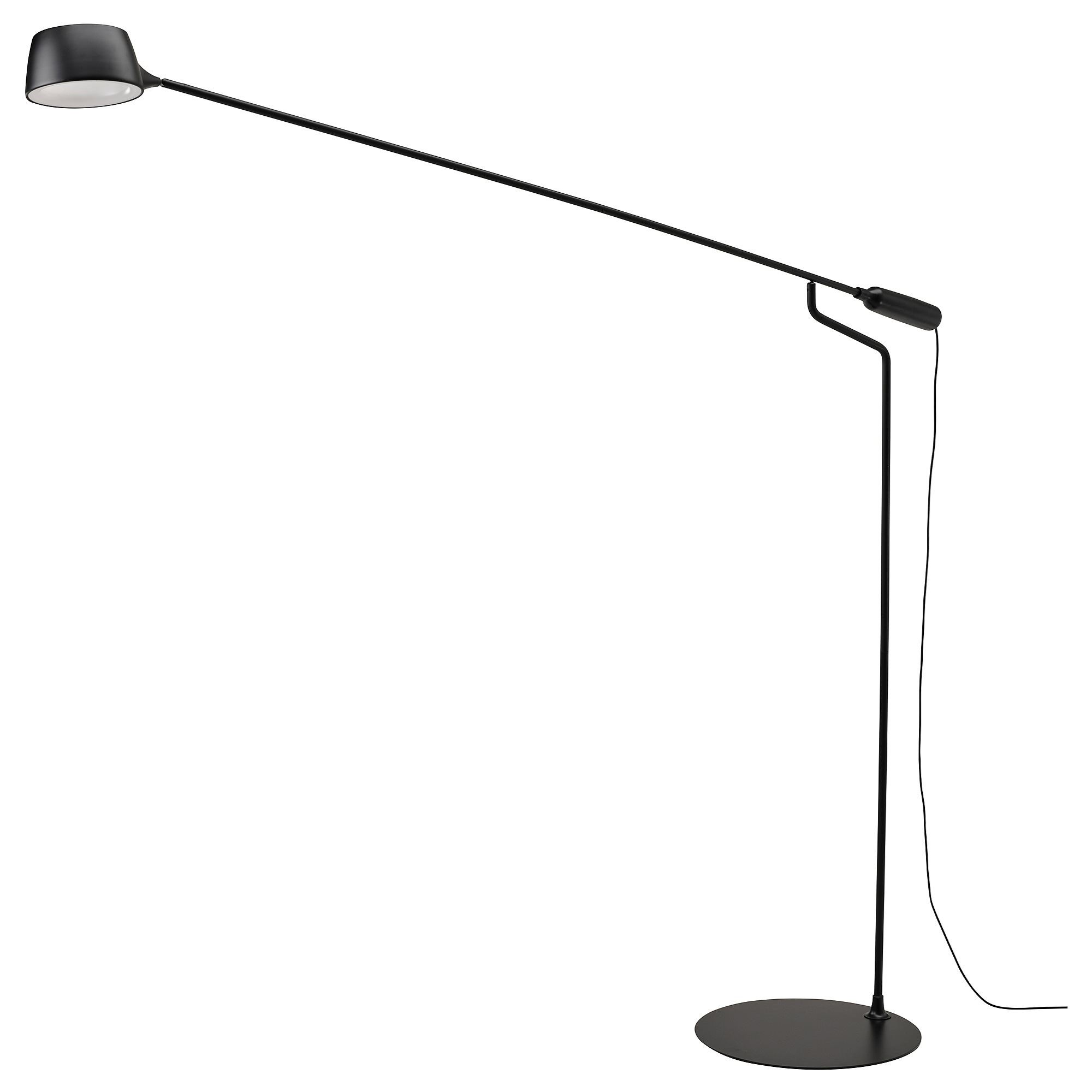 VAGHÖJD black LED floor lamp IKEA